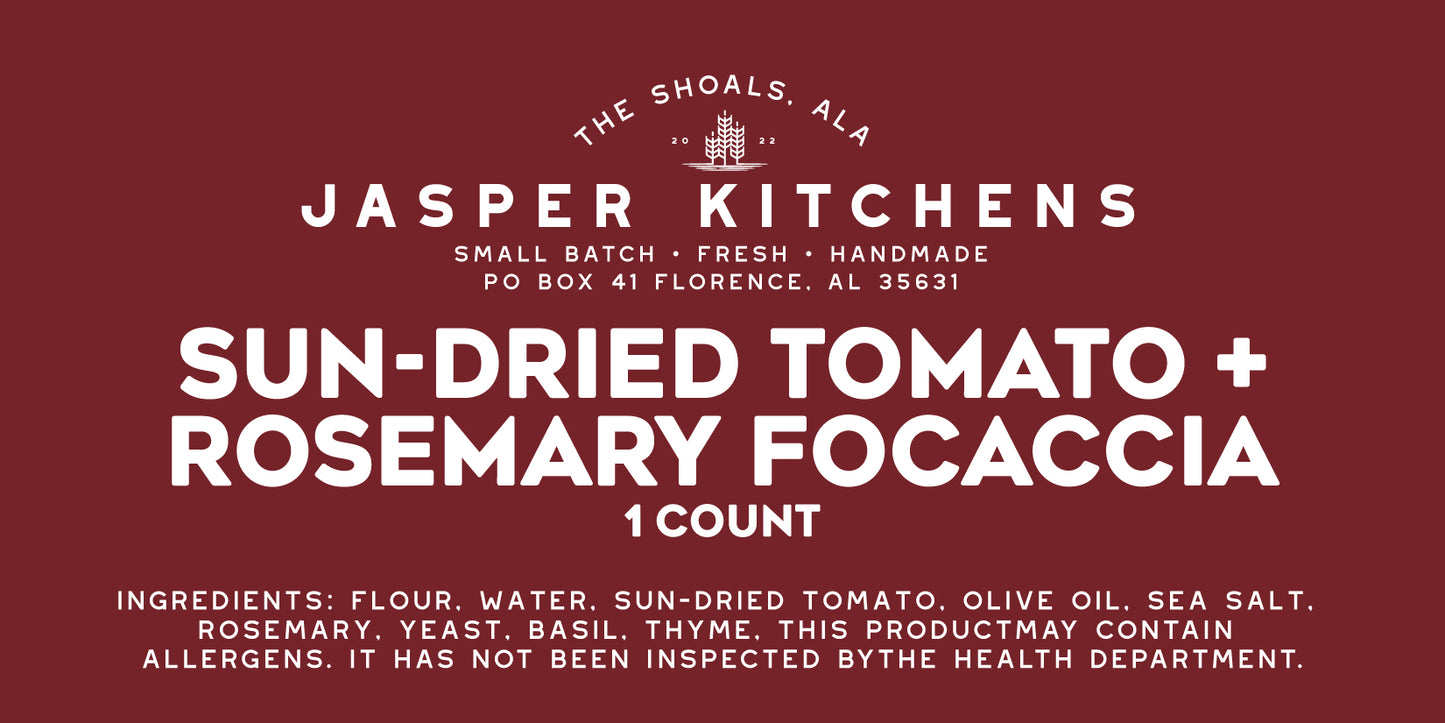 Sun-Dried Tomato + Basil Focaccia