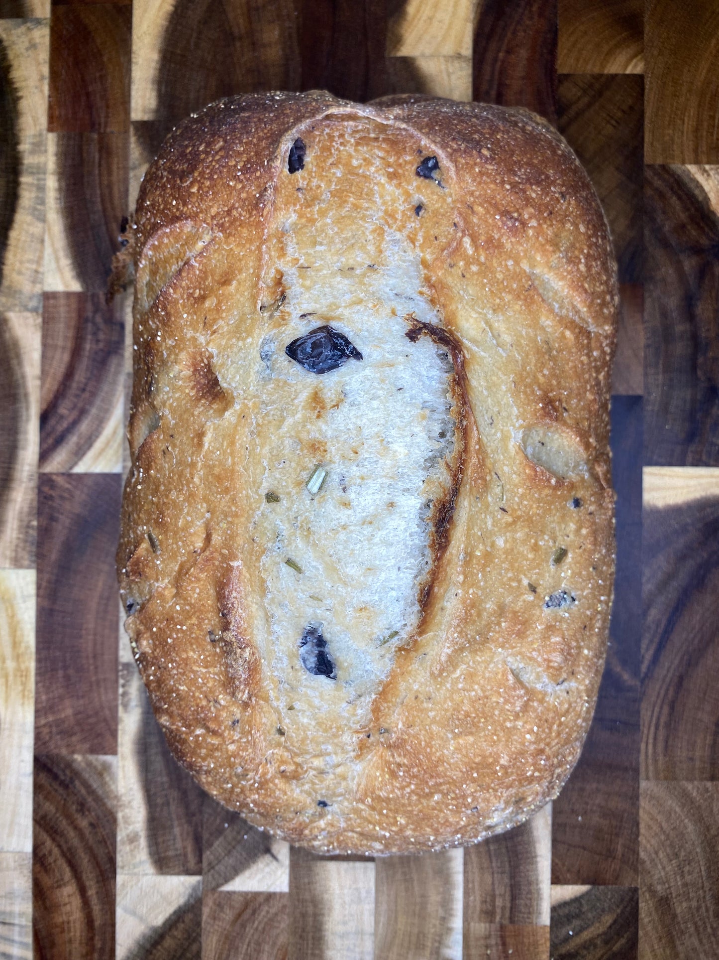 Kalamata Olive + Rosemary Country Bread